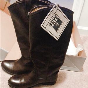 Women’s Frye Melissa Button Tall Boots Dark Brown